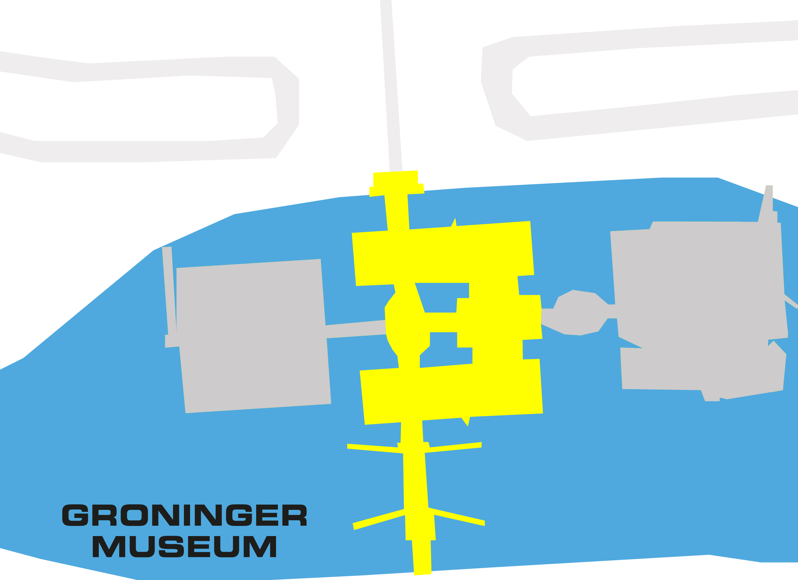 kaartje locatie Groninger Museum