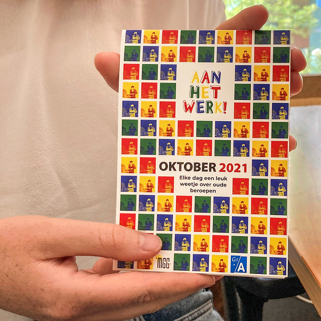 Een afbeelding van de scheurkalender Aan het werk!
